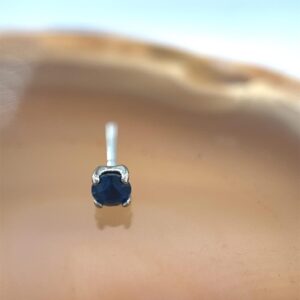 Tiffany Prong 2.5mm Blue Sapphire 18k White