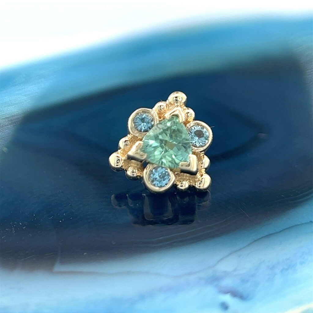 BVLA - Body Vision Beaded Trillion Threaded End in Gold with