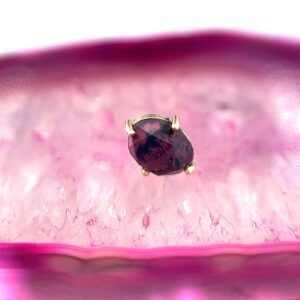 Oval Rose Cut Winza Ruby Sapphire 14k Yellow